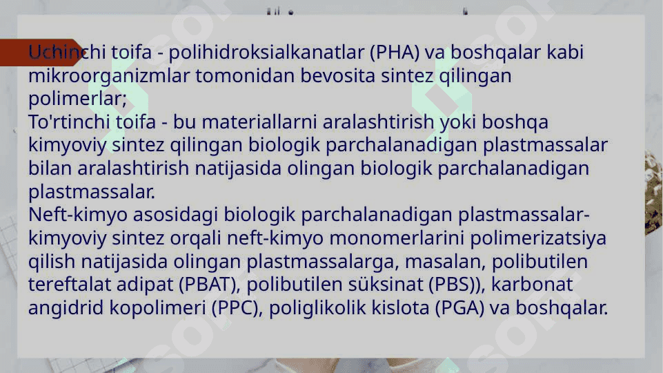 Parchalanadigan bioplastlar ishlab chiqarishning rivojlanishiga ta’sir etuvchi omillarParchalanadigan bioplastlar ishlab chiqarishning rivojlanishiga ta’sir etuvchi omillar 7