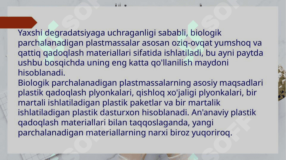 Parchalanadigan bioplastlar ishlab chiqarishning rivojlanishiga ta’sir etuvchi omillarParchalanadigan bioplastlar ishlab chiqarishning rivojlanishiga ta’sir etuvchi omillar 8