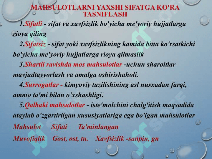 QIYMATNI OSHIRUVCHI MODDALAR KLASSIFIKATSIYASI, TUZILISHI VA XUSUSIYATI 3