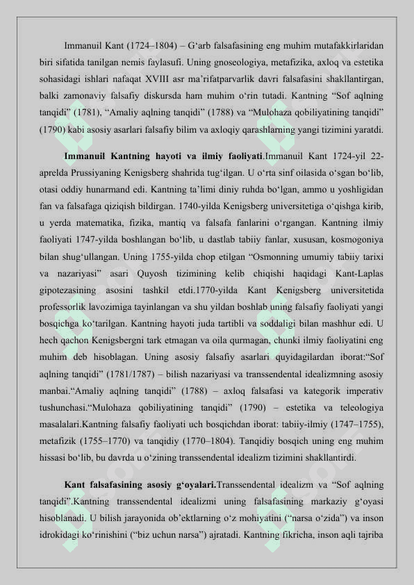 Immanuil Kant 25 2