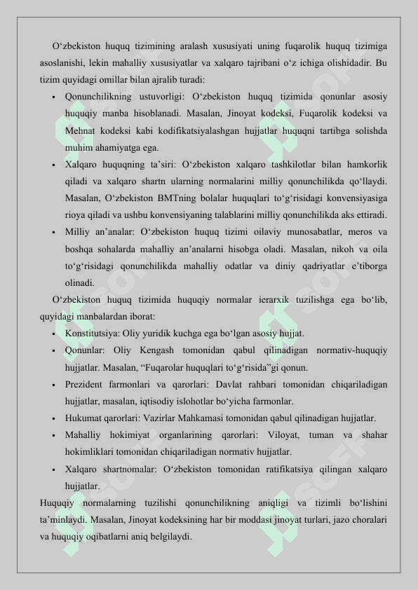 O‘zbekiston huquq tizimi asosiy sohalarining tavsifi 25 4