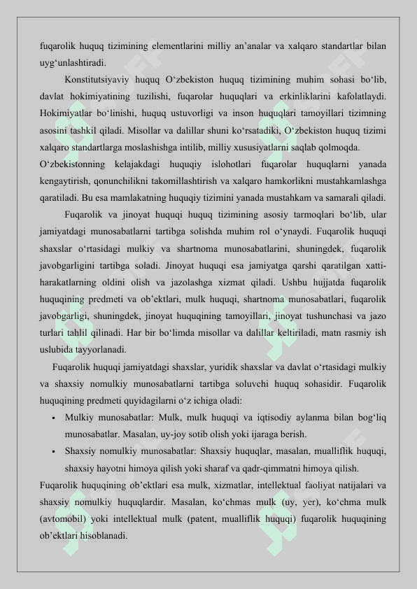 O‘zbekiston huquq tizimi asosiy sohalarining tavsifi 25 7