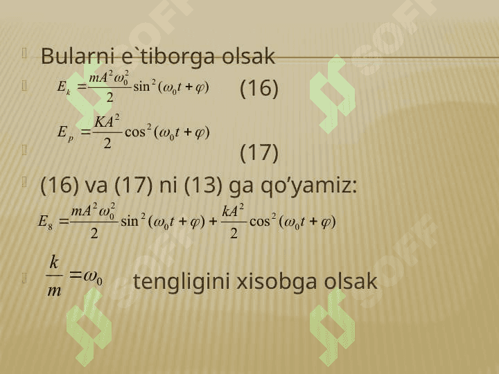 fizik va matematik mayatniklar 8
