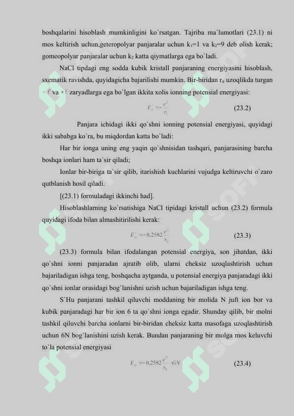 Kristallarning ulanishi 8