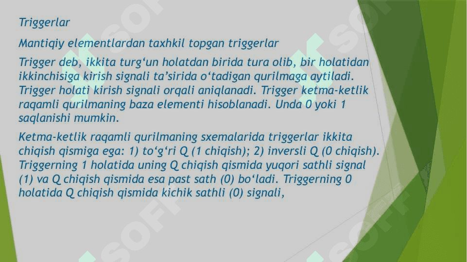 Hisoblaydigan triggerlar 3