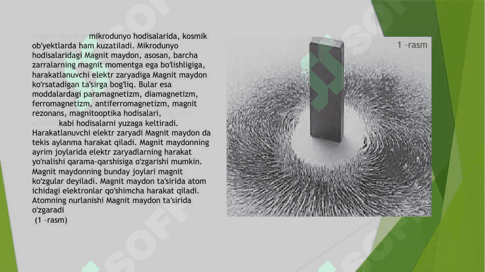 Magnit maydon va uning zaryadli zarrachalarga ta’siri 3