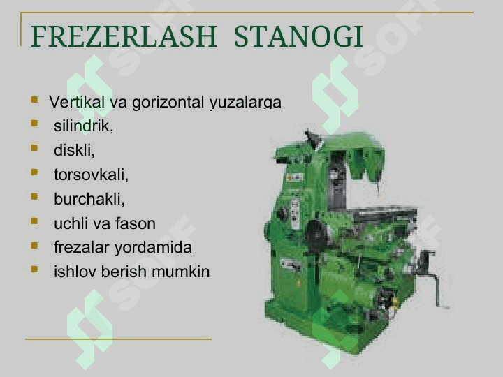 Metallarga ishlov berish stanoklari va ular haqida asosiy tushuncha 3