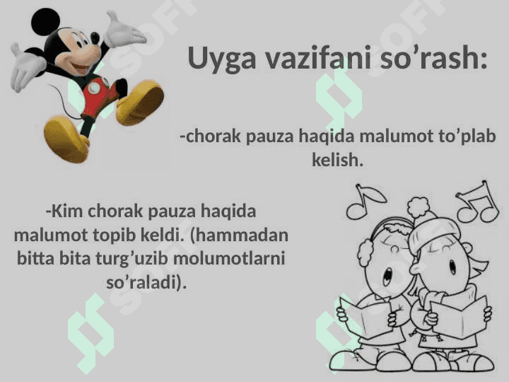 Chorak pauza  ,,Kakku’’ qo’shig’i. 3