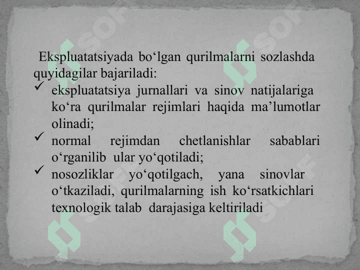 Sozlash ishlarining mazmuni va bosqichlari 8