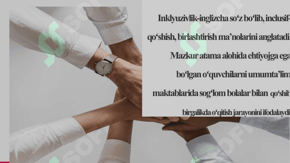 Inklyuziv ta’limning  psixalogik –pedagogik metadalogik asoslari 3