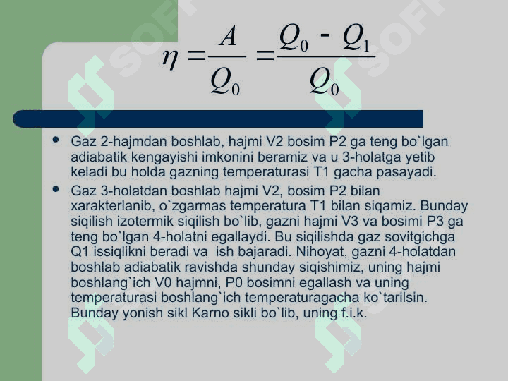 Issiqlik mashinalari va ularning foydali ish koeffitsienti 7