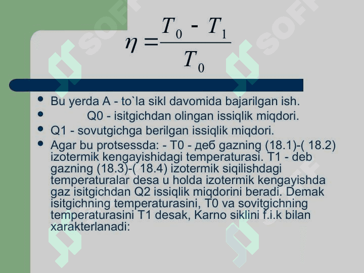 Issiqlik mashinalari va ularning foydali ish koeffitsienti 8