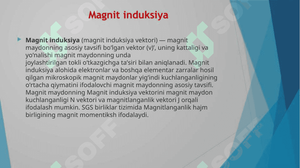 Magnit unduktsiya oqimi va magnetiklar 2
