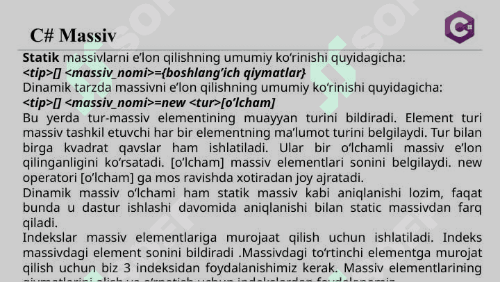 Massiv elementlarini saralash algoritmlari, qidiruv algoritmlari 5