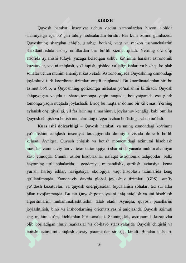 Quyoshning chiqish va botish momentidagi azimutini hisoblash 3