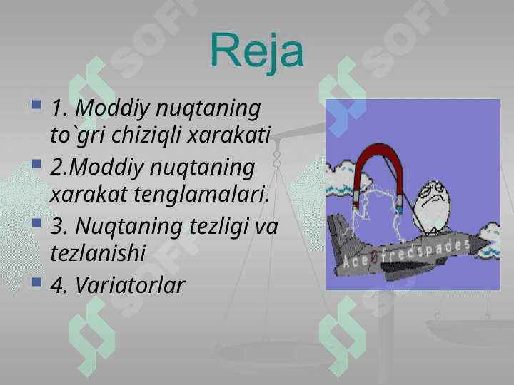 Nuqtalar va variatorlar 2