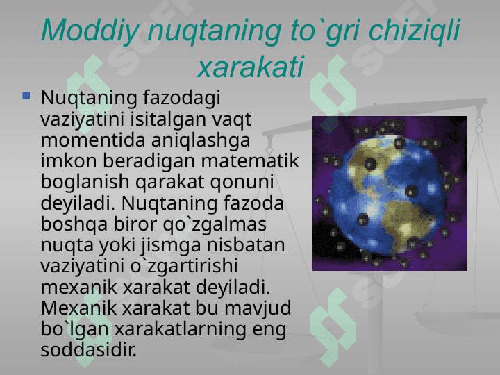 Nuqtalar va variatorlar 3