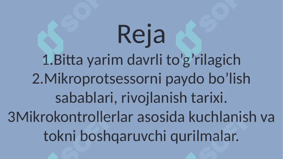 Mikrokontrollerlar asosida kuchlanish va tokni bochqaruvchi qurilmalarni o’rganish va maketini yaratish 2