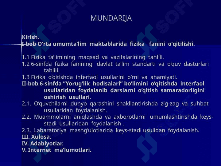 “Yorug’lik  hodisalari”  bobini  o’qitishda  interfaol  usullari 2