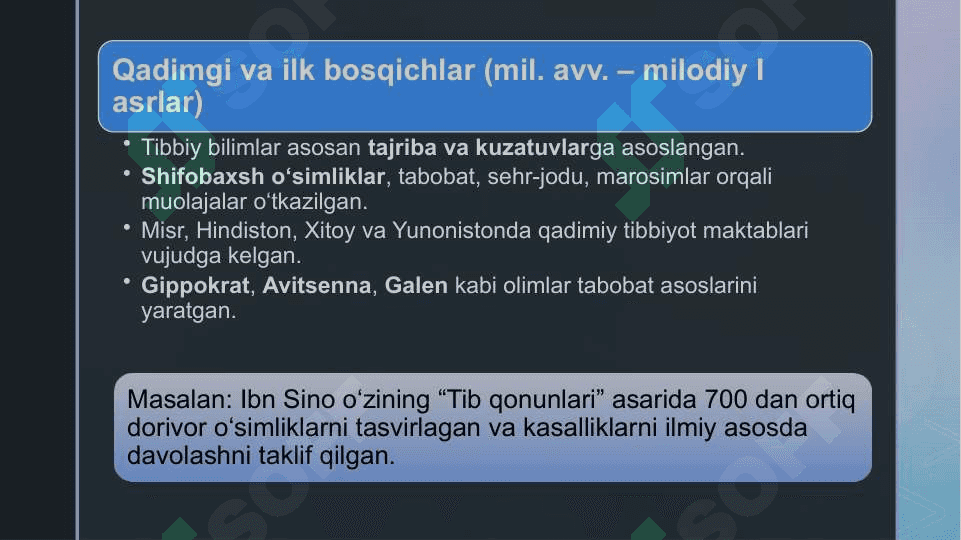 Tibbiy xizmat ko'rsatishni rivojlanishni va uni boshqarish 8