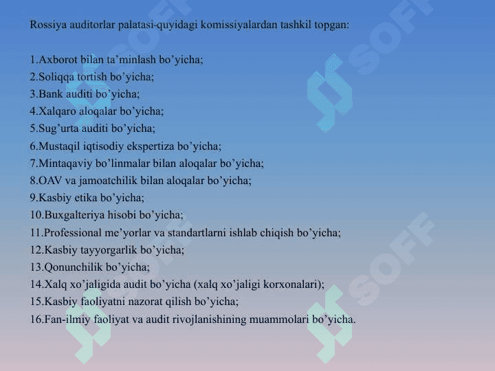 MDH DAVLATLARIDA AUDITORLIK FAOLIYATI 6