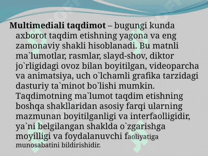 TAQDIMOT YARATISHNING ZAMONAVIY VOSITALARI 4