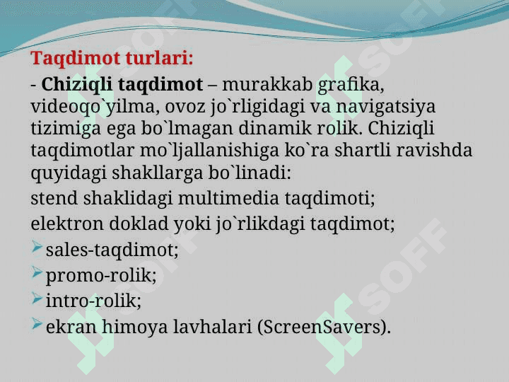 TAQDIMOT YARATISHNING ZAMONAVIY VOSITALARI 5