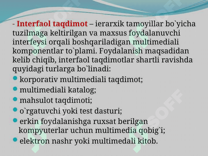 TAQDIMOT YARATISHNING ZAMONAVIY VOSITALARI 6