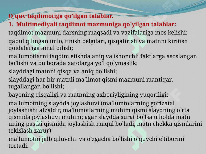 TAQDIMOT YARATISHNING ZAMONAVIY VOSITALARI 7