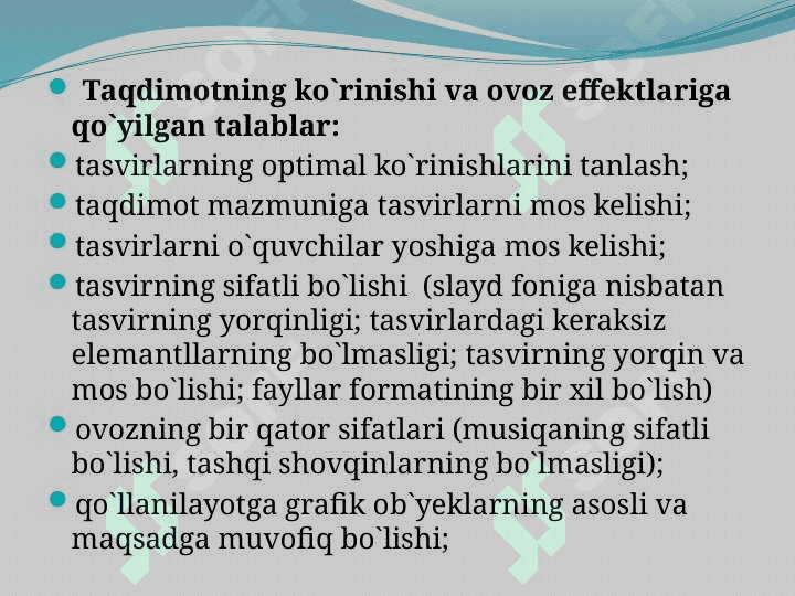 TAQDIMOT YARATISHNING ZAMONAVIY VOSITALARI 8