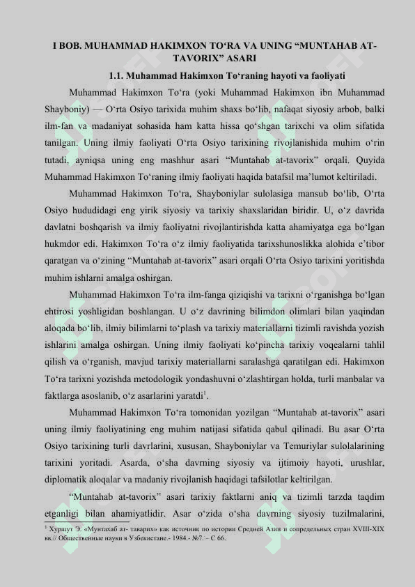 Muhammad Hakimxon To‘raning  “Muntahab at-tavorix” asari kurs ishi 5