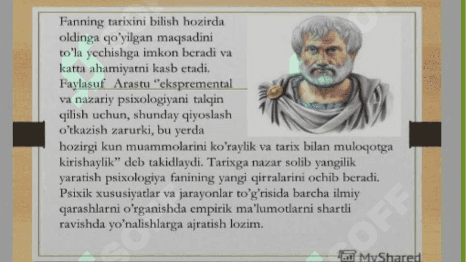 Psixologiya fanining predmeti va rivojlanish tarixi 8