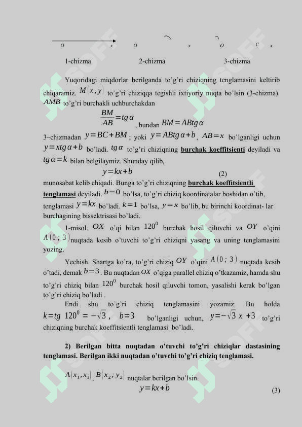 Tekislikda to’g’ri chiziq va uning tenglamalari 3