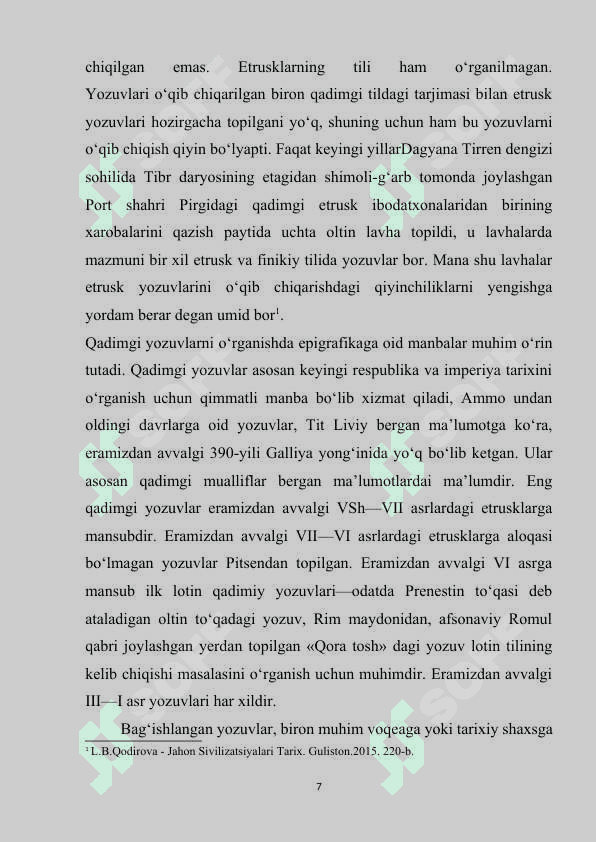 QADIMGI RIMDA ARXIV ISHI. 7