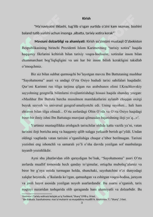 IBN BATTUTANING O’RTA OSIYOGA SAYOHATI kurs ishi 3
