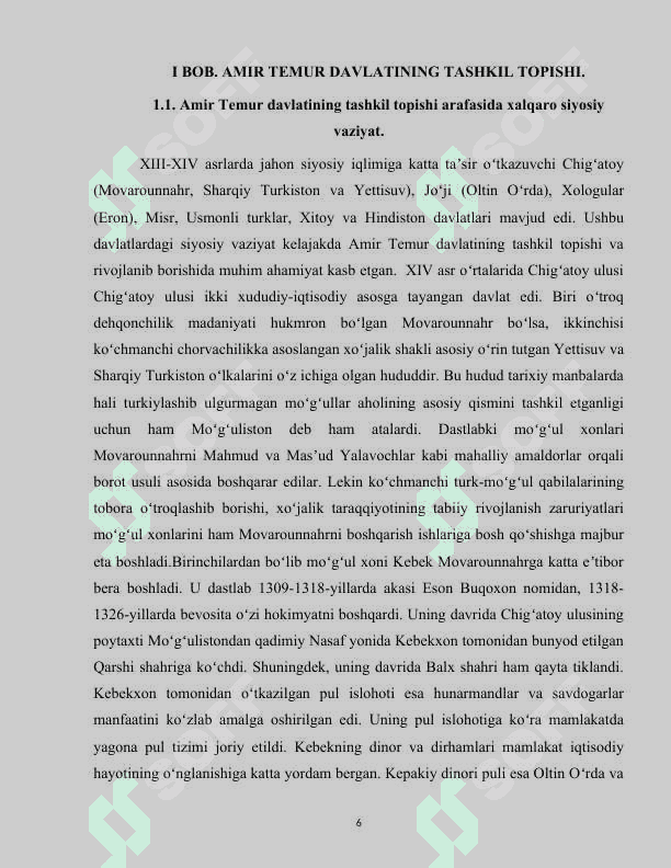 AMIR TEMUR VA MARKAZLASHGAN DAVLATNING TASHKIL TOPISHI 6