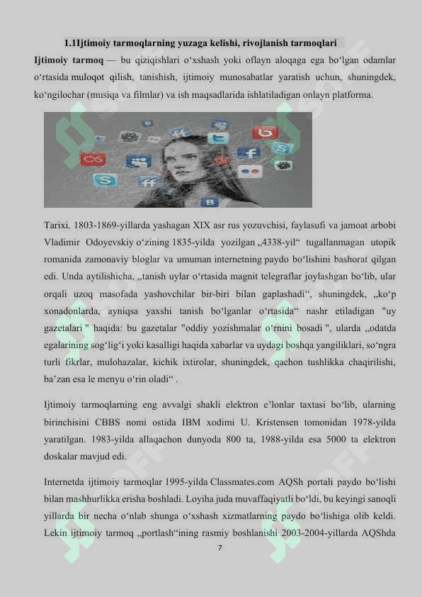 IJTIMOIY TARMOQLAR HAQIDA MALUMOT 7