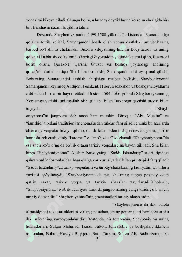 Muhammad Solihning "Shayboniynoma" asari 5