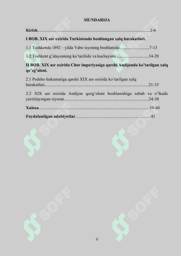 XIX asr oxiridagi xalq harakatlari 2