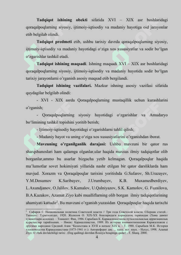 XVI - XIX qoraqalpoqlar 4