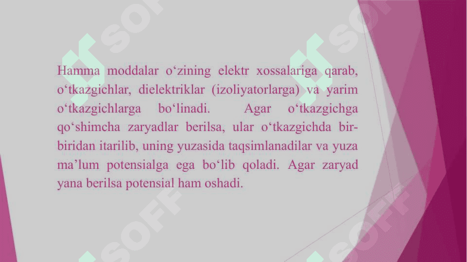 Elektr sig‘im. Kondensatorlar.   Zaryadlangan o‘tkazgich energiyasi 3