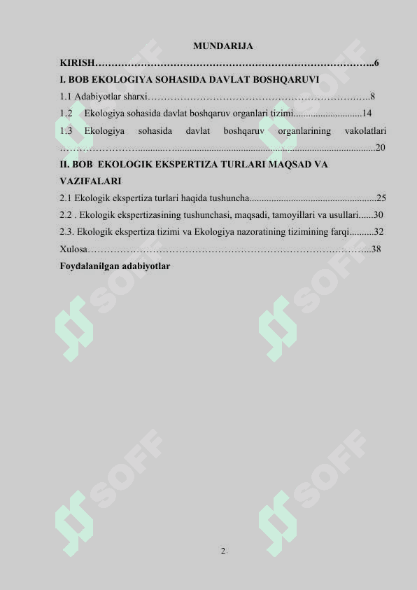 Ekologik ekspertiza turlari 2
