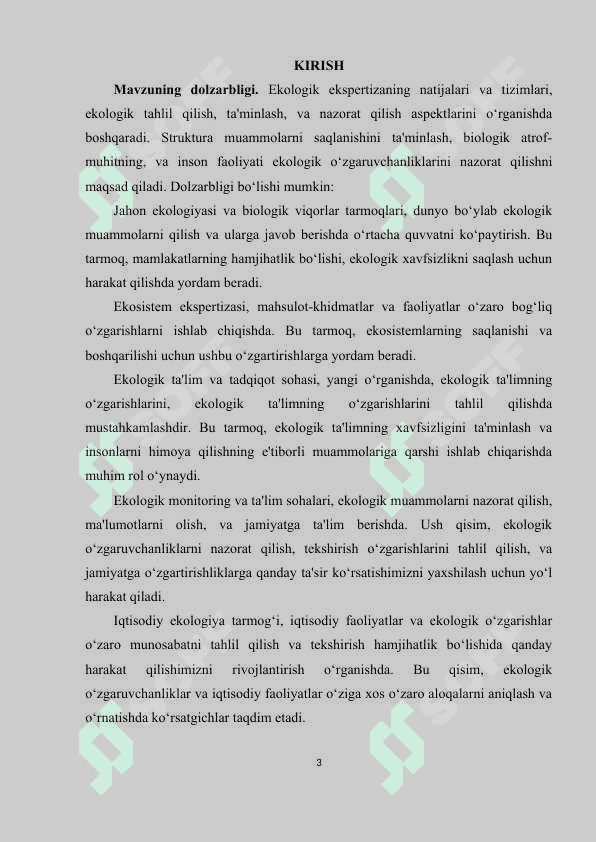 Ekologik ekspertizaning tarkibiy qismlari va tarmoqlari 3