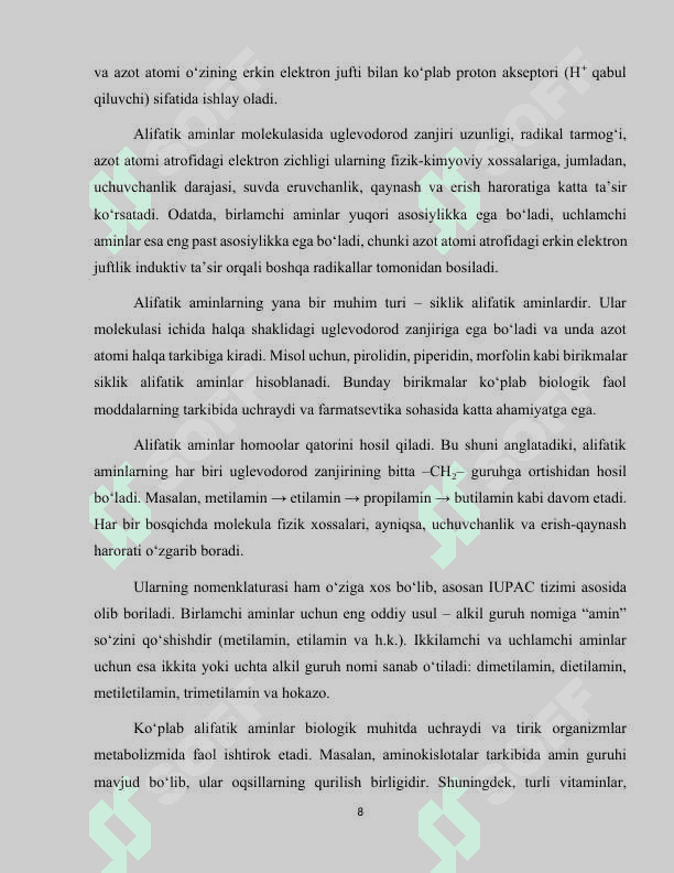 alifatik aminlar 8