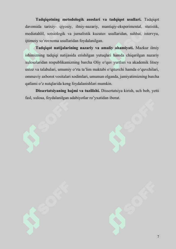 TELEVIZION DASTURLAR HAQIDA UMUMIY TUSHUNCHA 6
