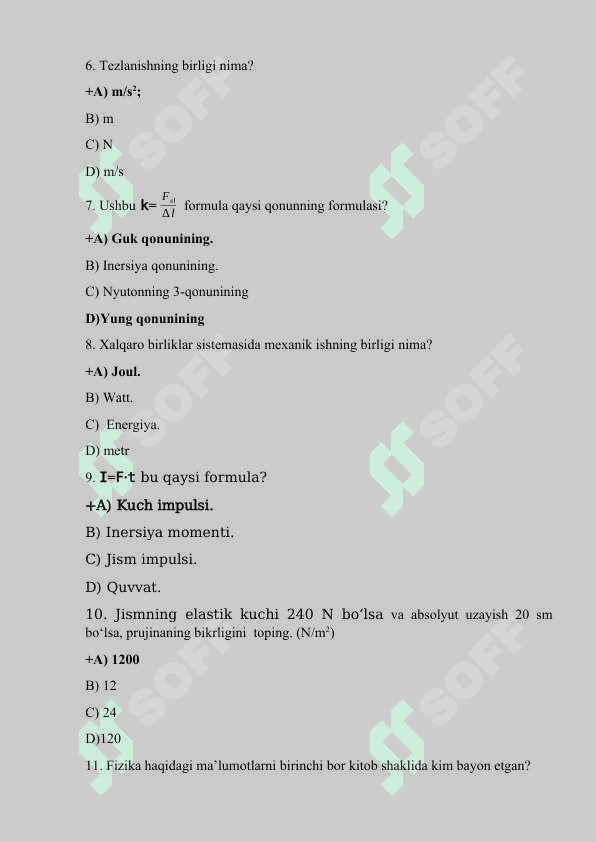 Fizika test 2