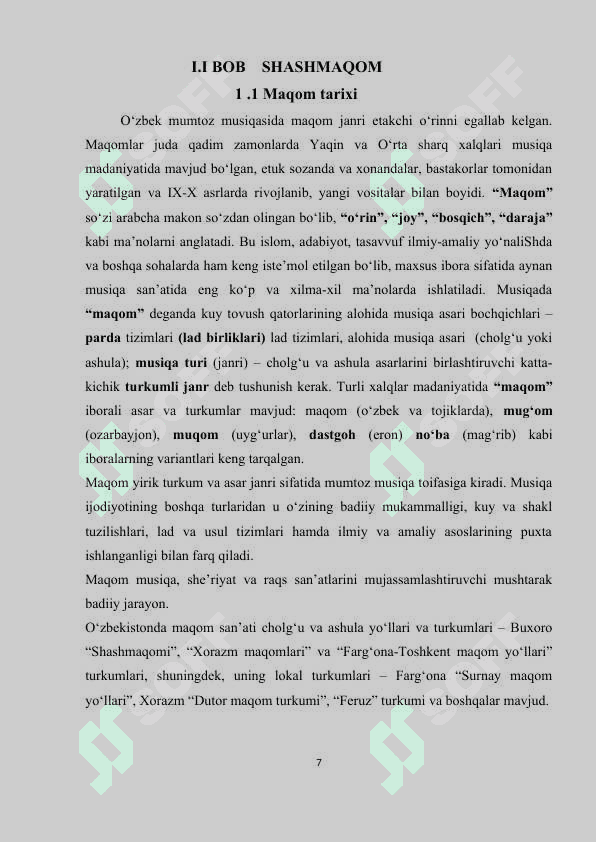 SHASHMAQOM 7