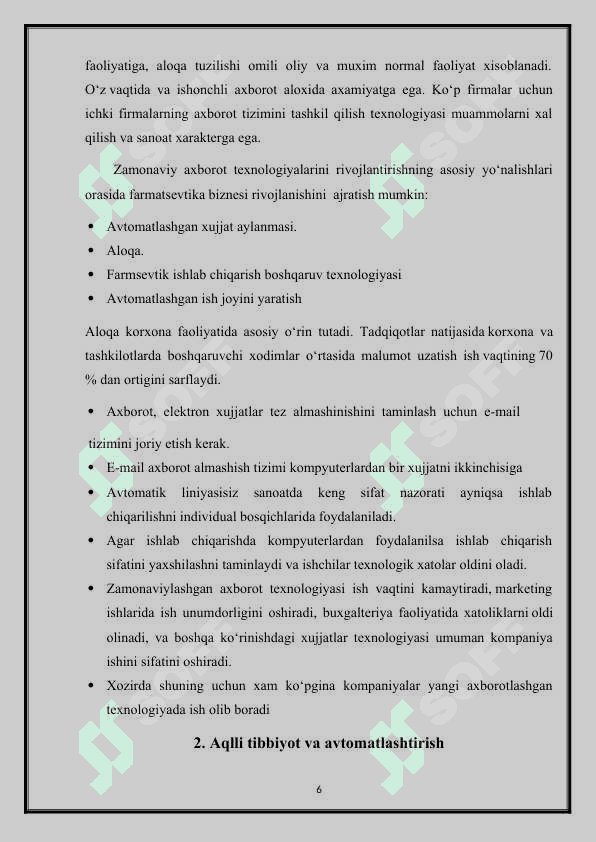Apteka uchun axborot tizimini loyihalashtirish 6