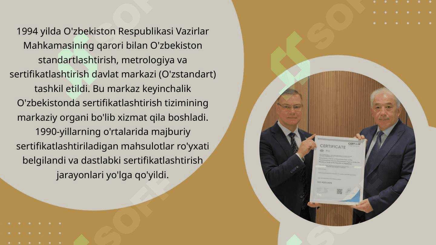 O'ZBEKISTON RESPUBLIKASIDA SERTIFIKATLASHTIRISH AMALIYOTI 3