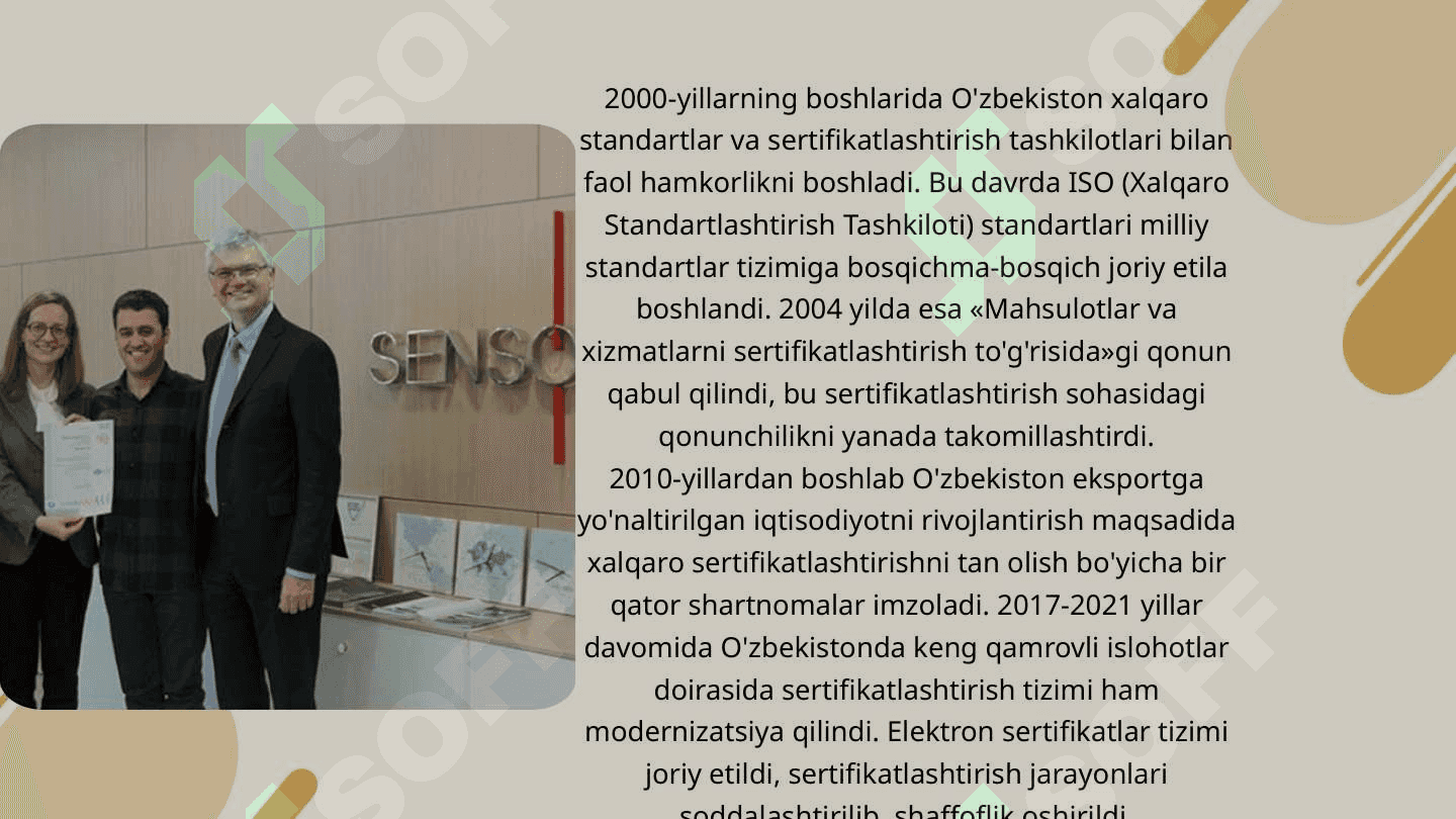 O'ZBEKISTON RESPUBLIKASIDA SERTIFIKATLASHTIRISH AMALIYOTI 4